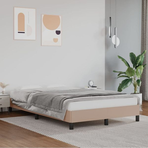 vidaXL Bettgestell Cappuccino-Braun 120x200 cm Kunstleder, 346897