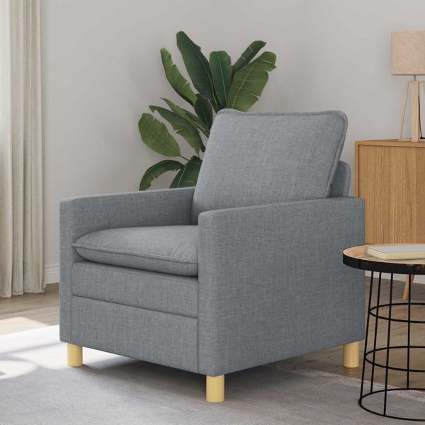vidaXL Sofa Hellgrau 76 x 81 x 87,5 cm Stoff, 42028747