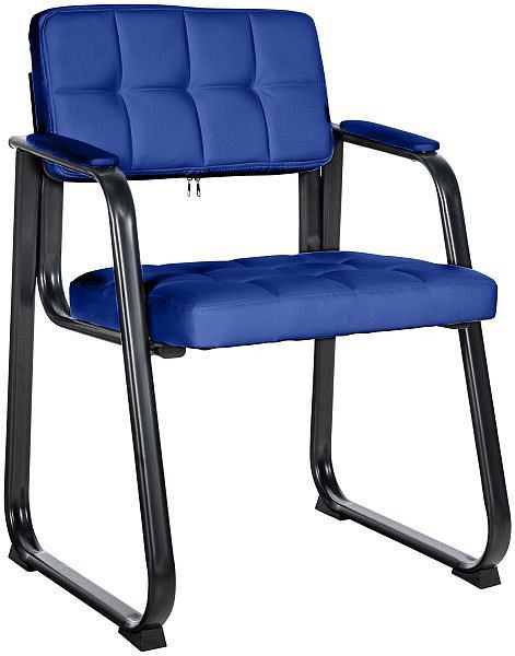 CLP Besucherstuhl Canada B Kunstleder, blau, 152374510