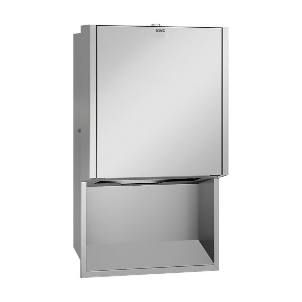 KWC Papierhandtuchspender, Exos, Edelstahl, Unterputz, 304x500x120 mm, 2030034624