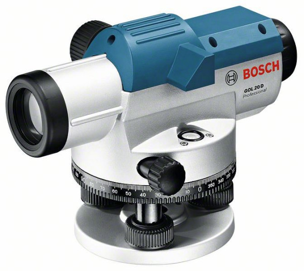 Bosch Optisches Nivelliergerät GOL 20 D, mit Baustativ BT 160, Messstab GR 500, 061599404R
