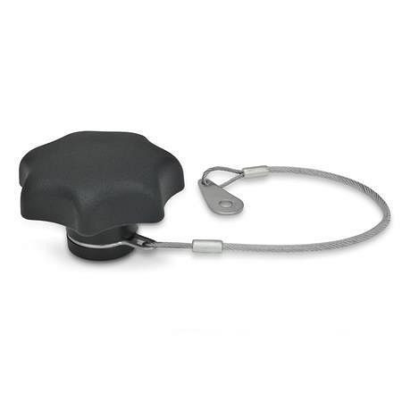 Ganter Sterngriffe mit Verliersicherung (GN 6336.13-50-M10-A), VE: 25 Stück, 6336.13-50-M10-A
