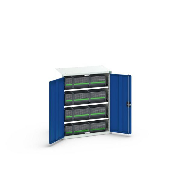 bott verso Magazinschrank, mit 3 Fachböden und 12 bottBoxen, BxTxH: 800x550x1000mm, Enzianblau, 16926460.11