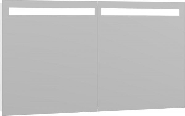 Scanbad Multo Global Spiegelschrank mit Licht, 2 Türen 70x120 cm Weiß matt, Steckdose E, S432-110