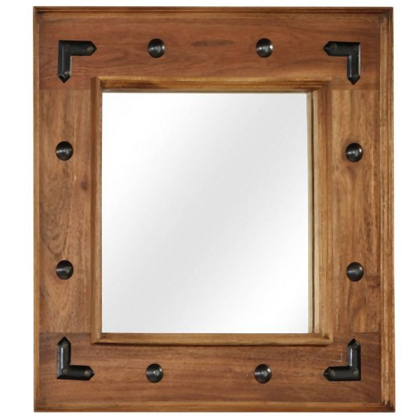 vidaXL Spiegel Akazienholz Massiv 50x50 cm Abmessung, 246307