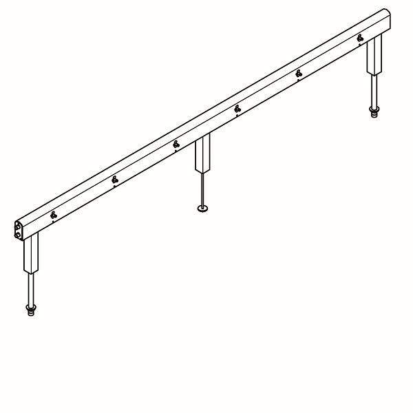 KWC Armatureneinheit, Edelstahl, doppelreihig, 12 Waschplätze, 3600 mm, Wasserans Seite, 3600001399