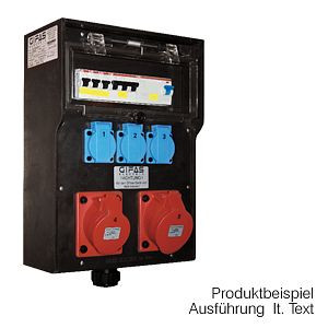 GIFAS Vollgummi-Verteiler Typ 7400, 1 Kabelverschraubung M 32 von unten, 1 Reihenklemmblock 5-polig, 16 mm², Gl-Faktor: 0,5, 200147