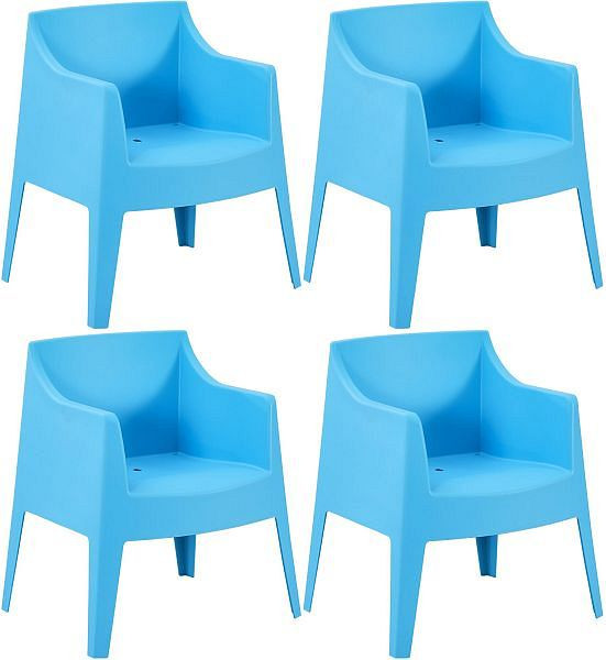 CLP 4er Set Stühle Bartal, blau, 327748, 4255716382643