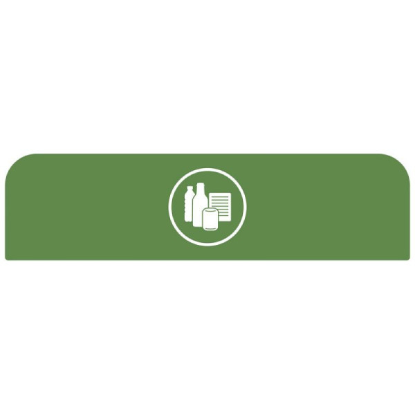 STEIN HGS Configure Recycling-Station Hinweistafel Mixed Recycling, grün, 125 Liter, EN, 84086.0001