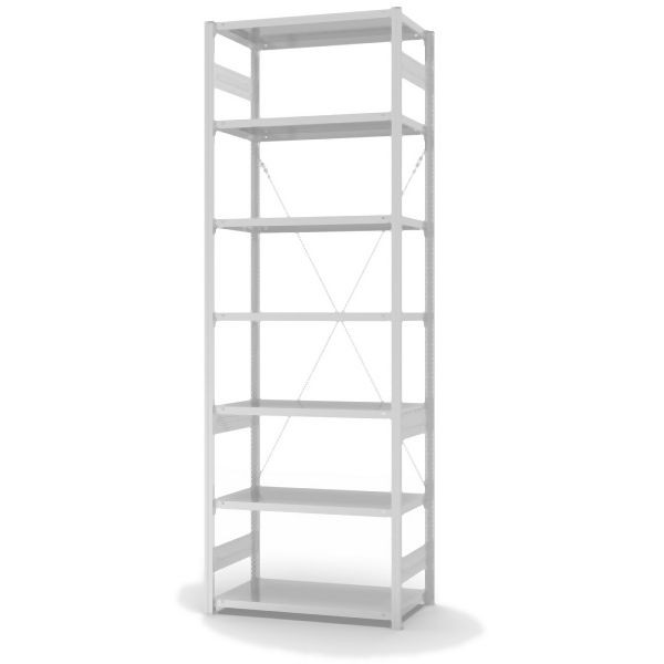hofe Hygienic Grundregal, zerlegt, 7 Böden 3000 x 500 x 1000 mm, Hygienic Beschichtung in weiß (ähnlich RAL 9010 reinweiß), HKG30510HYG