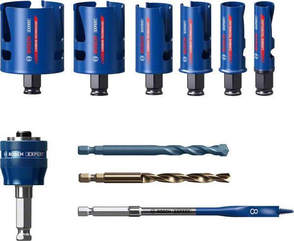 Bosch EXPERT Construction Material Lochsäge-Set 20/25/32/38/51/64 mm, 10-teilig, 2608900490