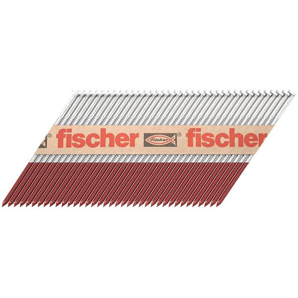 Fischer Verzinkter Rahmennagel (gvz) mit Ringschaft FF NFP 90x3,1mm + 2 Gaskartuschen, VE: 2200 Stück, 534701