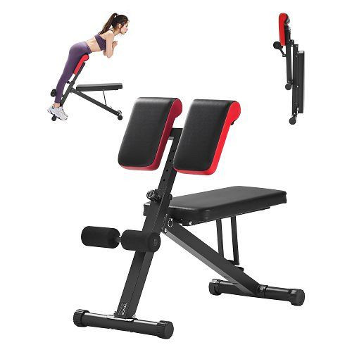 VEVOR Hantelbank für Ganzkörpertraining, Rückenverlängerung römischer Stuhl, 150 kg belastbar, verstellbar & faltbar, DDKLMYAX330L58RT2V0