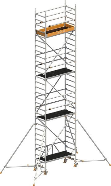 Layher Gerüst Zifa P2 mit Uni Telegeländer und Gerüststützen, Max. Plattformhöhe: 6,61 m, 1416237