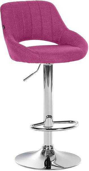 CLP Barhocker Milet Stoff chrom, lila, 321292, 4251756482312
