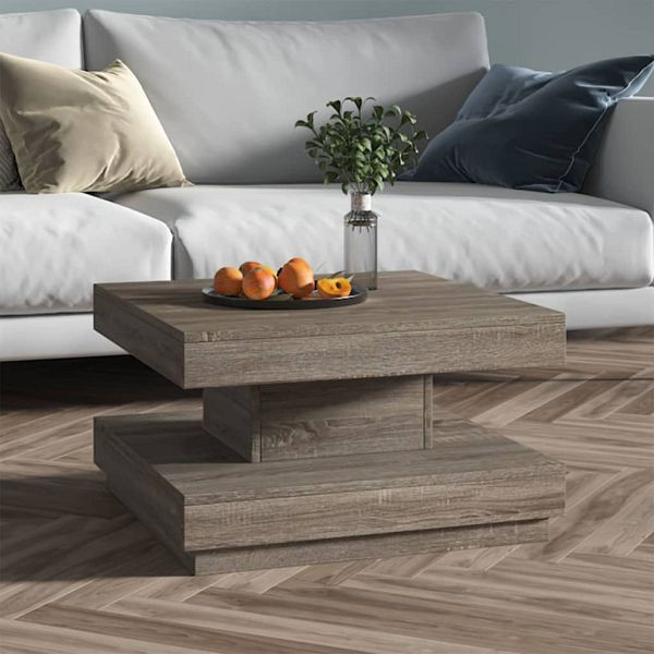 vidaXL Couchtisch Grau 60x60x35 cm MDF, Material: MDF mit Furnier, 286098