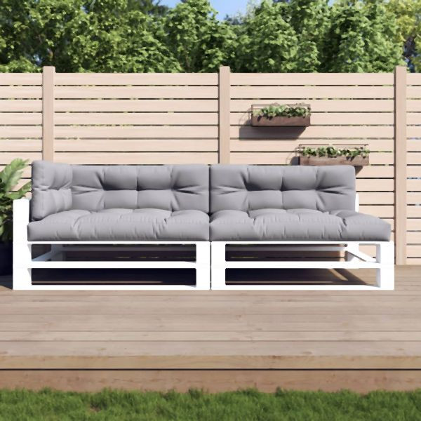 vidaXL Palettenkissen 5-tlg. Grau Stoff, bequem, 360778