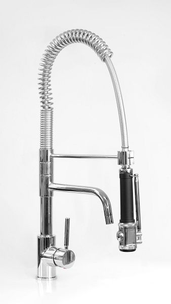 Saro SILKE Einloch-Mischbatterie – Herausziehbare Armatur, Hochdruck, 3/8″ Anschluss