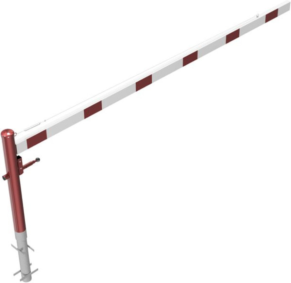 Schake Drehschranke mit Seilzugverstärkung, zum Einbetonieren, Schrankenbaumlänge: 3500 mm, für Vorhangschloss, 4113_35VB