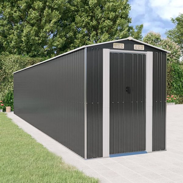 vidaXL Geräteschuppen Anthrazit 192x938x223 cm Verzinkter Stahl, 3147458