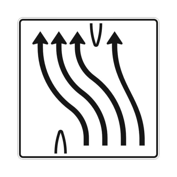 Stein HGS Überleitungstafel Verkehrszeichen StVO 501-54, Alform, RA1, RA1, Alform, 501-54.0004