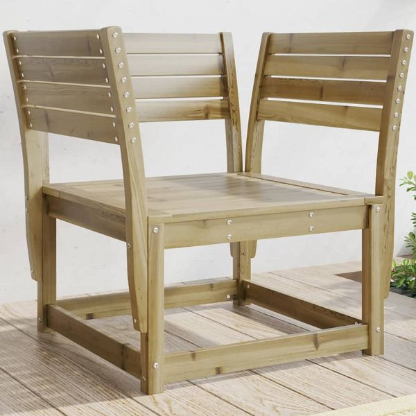 vidaXL Gartenstuhl Kiefernholz Imprägniert, Material: Kesseldruckimprägniertes Kiefernholz, 844678