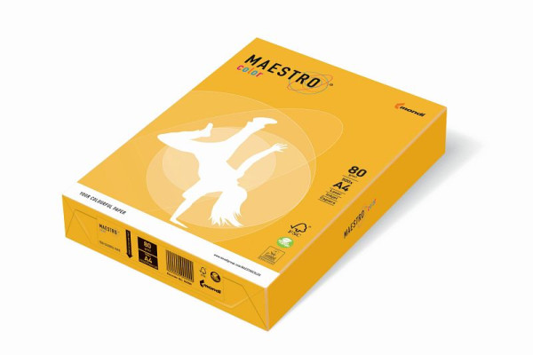 MAESTRO COLOR Kopierpapier MAESTRO® Color Intensiv, A4, 80g/m², 500 Blatt, sonnengelb, 9417-SY40A80S