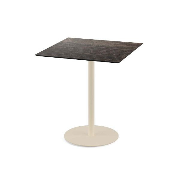 Feros Urban Terrassentisch Sand gestell + Riverwashed Wood HPL 70x70 cm, 130031477