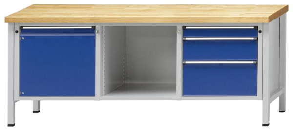 ANKE Werkbänke Kastenwerkbank, Modell 146 V, 2000 x 700 x 890 mm, RAL 7035/5010, BMP 40 mm, 301.029