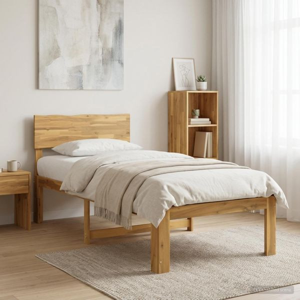 vidaXL Einzelbettgestell mit Kopfteil ROSTOCK Weiß 90 x 190 cm, 903358