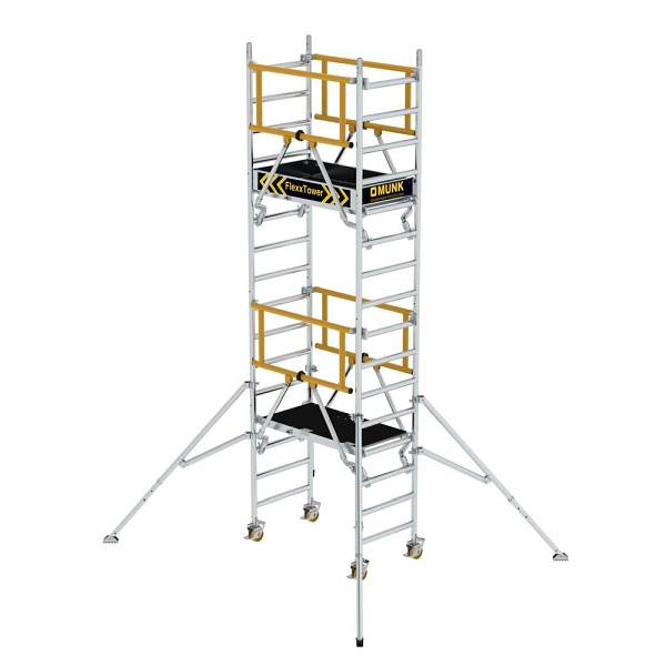 Munk Günzburger Steigtechnik Rollgerüst FlexxTower SG ergo mit vorlaufendem Geländer Plattformhöhe 3,10 m, 125141