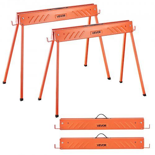 VEVOR Unterstellbock 2er-Pack, klappbar, 300 kg Tragkraft, rutschfest, für Holzarbeiten, Tischler & Bauunternehmer, HLSJMJGDGD66WK5N1001V0