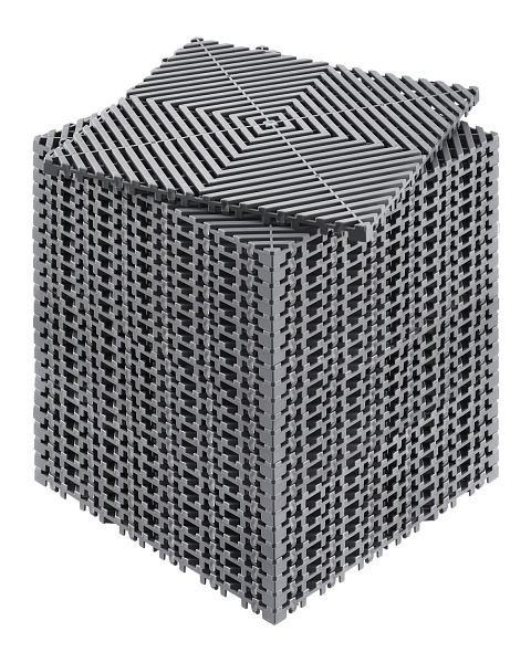 VEVOR Drainagematte Garage Bodenfliesen, Ineinandergreifend 31x31cm Grau, VE: 24 Stück, CKPSD12X12IN7YEXHV0