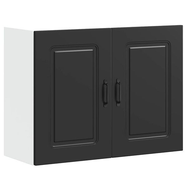 vidaXL Küchen-Hängeschrank Kalmar Schwarz Holzwerkstoff, 853588