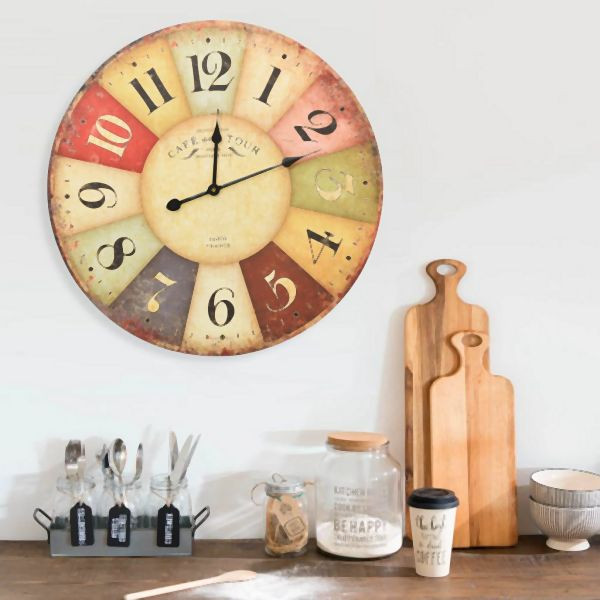vidaXL Vintage Wanduhr Bunt 60 cm Abmessung, 325181, 8720286138052