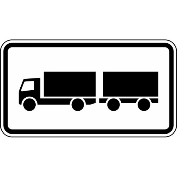 Stein HGS Nur Lastkraftwagen mit Anhänger 1010-60, 600 x 330 mm, Flachform 3 mm, RA2, 1010-60-223
