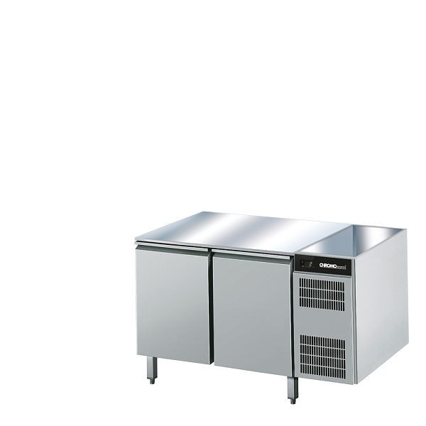 CHROMOnorm Kühltisch GN 1/1, 2 Türen, ohne Tischplatte (H 800mm), Steckerfertig, CKTEK7211600