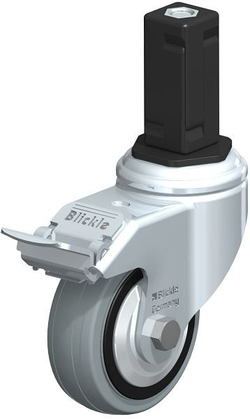 Blickle LKRA-VPA 80K-11-FI-FA-EV14 Apparate-Lenkrolle mit Expander & Feststeller, Vollgummi, Grau, 848109