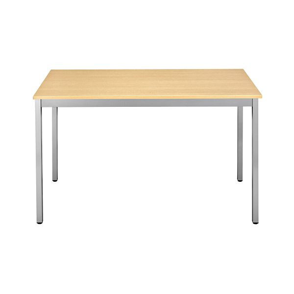 Bisley Mehrzwecktisch, Breite 1400 mm, Tiefe 700 mm, 19mm Tischstärke, 300 aluminium x BC buche, MT1407BC300