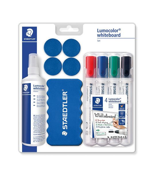 STAEDTLER Whiteboardmarker Lumocolor® Set - praktische Grundausstattung, Blister, 613 S
