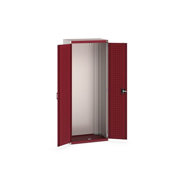 bott cubio Flügeltürschrank, BxTxH: 800x525x2000mm, RAL 7035/3004, Purpurrot, 40012059.24V