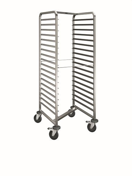 B.PRO RWRR 161 Regalwagen aus rostfreiem Edelstahl mit stahlverzinkten Rollen, 572937