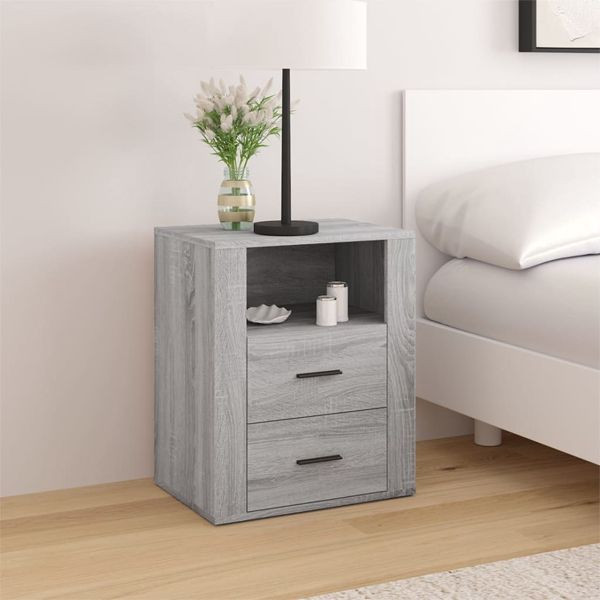 vidaXL Nachttisch Grau Sonoma 50x36x60 cm Holzwerkstoff, 816734