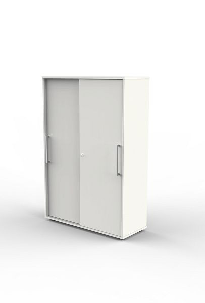 Kerkmann Schiebetürenschrank, 4 OH, Form 4, B 1000 x T 400 x H 1470 mm, Weiß, (Montage), 13449210-1