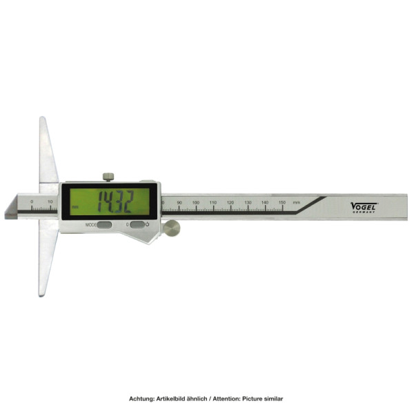 Vogel Germany Elektronischer Digital-Tiefen-Messschieber, IP67, Typ C, 200 mm / 8 inch, 220422