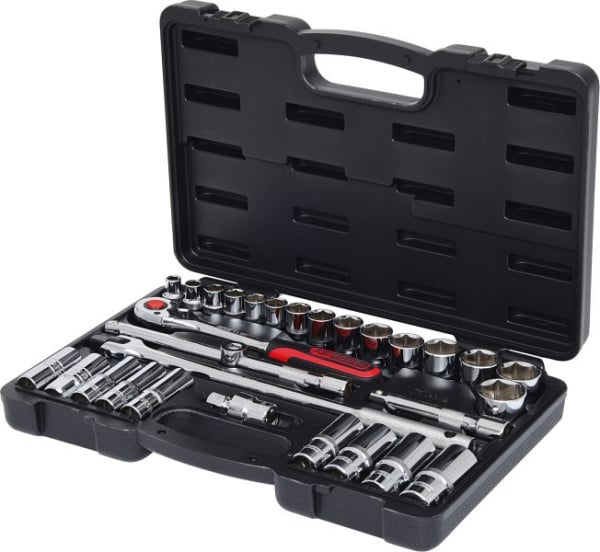 KS Tools 1/2" CHROMEplus Steckschlüssel-Satz, 30-teilig, 918.0830