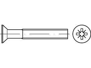 Senkschrauben ISO 7046 -2 A 2 M 2 x 6 -Z VE=S (1000 Stück)