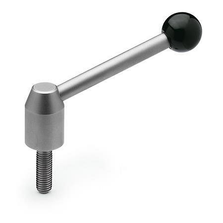 Ganter Verstellbare Spannhebel, Edelstahl (GN 212.5-21-M8-16-E), VE: 5 Stück, 212.5-21-M8-16-E