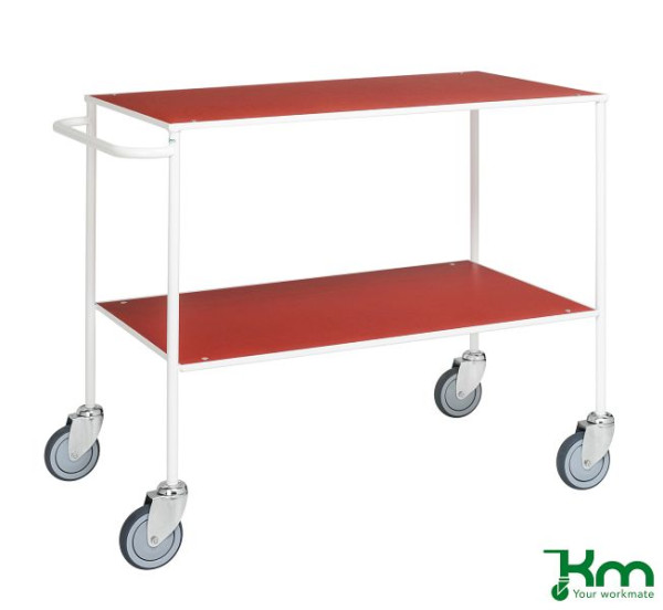 Kongamek Voll verschweißter Tischwagen, Rot / Weiß, KM171-1