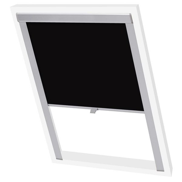 vidaXL Verdunkelungsrollo Schwarz SK06, 133522